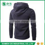 Morden Fashion Custom Logo Pure Color Double Zip Up Mens Sublimation Black Hoodie thumbnail-4