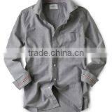 Wholesale Classy Casual Gray Oxford Linen Shirts for Men , S-3XL thumbnail-1