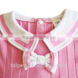 2017 Summer Newborn Baby Girl Bodysuit Pink Color Baby Clothing Short Sleeves Toddlers Romper thumbnail-3
