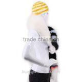 Fashion Shows Women Real Fox Fur Scarves Super Big Genuine Fox Fur Easy Matching Soft Wraps Winter Warm Real Fur Lady Scarf thumbnail-4