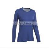 OEM Custom Ladies Sports Elastic Long Sleeve T Shirt 2016 thumbnail-6