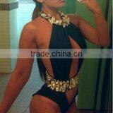 M860 Runwaylover2016 Ladies Sexy Dazzling Diamond Bikini One Piece Swimwear thumbnail-2