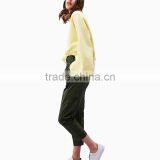 Green Twill Cargo Pants Womens Cropped Trousers With Belt and Buckle thumbnail-3