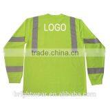 Men's hi Vis Reflective Long Sleeve Custom Warning T-shirt thumbnail-5