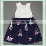 2017 Factory Wholesale Sale Girlcartoon Sailing Ship Princess Skirt the Most Popular Design thumbnail-1