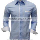 2017 New Design London Collar Special Placket and Pocket Oxford Men Shirts thumbnail-2
