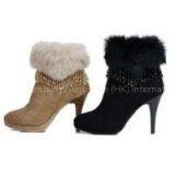 Square Toe Lady High Heel Ankle Boots thumbnail-1