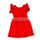 Wholesale Children Flutter Sleeveless Dress Baby Girls Cotton Ruffle Dressess Kids Boutique Clothes thumbnail-4