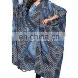 Women's Fusion Dotted Printed Style Free Size Kaftan Girls Party Wear Dresses 2017 / Actresses Dresses Collection (kaftans 2017) thumbnail-3