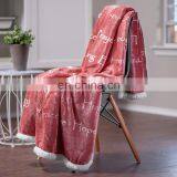 Recycle Warm Hugs Positive Energy Healing Thoughts Blanket Comfort Caring Message Print Combo Gift Pack Fragrance Throw Blanket thumbnail-4