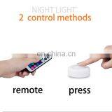 Wholesale 6PK LED Puck Lights RGB Remote Control Color Small Night Light Battery Cabinet Light thumbnail-5