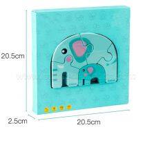 CTY1003 Wooden Animal Jigsaw Puzzles, Toy for 2+ Years Kids, Fine Color Recognition Early Educational Preschool Learning Toy, 6 Pack Animals - Best Gift thumbnail-3