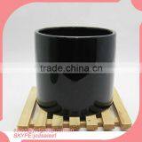 BLACK COLORED Stoneware Flower Pot thumbnail-1