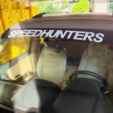 Speed Hunters Custom Text Printing Vinyl Film Windshield Decals Reflective Sports Car Window Stickers thumbnail-2