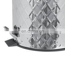 Popular Special Pattern Design Trash Can Embossing Surface Dust_Bin Bathroom Hotel Luxury Household Stainless Stee LTrash Bin thumbnail-5