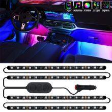 Auto Interior Atmosphere Music Light Car RGB LED Strip Light Decorative Dreamcolor Waterproof Atmosphere Lamps thumbnail-2