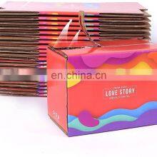 Custom Printed Logo Sturdy Storage Box Foldable Packaging Corrugated Carton Custom Closing Self Stick Zipper Mailer Shipping Box thumbnail-5