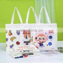 Reusable Foldable Handbag Shop Bag Bolsas De Tela Ecologica Grocery Canvas Tote Bag for Shop With Logo thumbnail-5