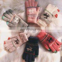 Wholesale Autumn Winter New Lovely Riding Outing Christmas Deer Touch Screen Gloves Keep Warm Plush Gloves thumbnail-5