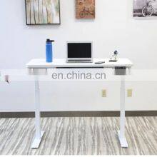 Rectangular White 1 Drawer Standing Desk With Adjustable Height Feature thumbnail-5