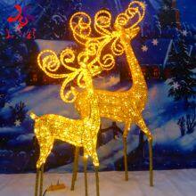 2023 New Products Outdoor Large Life Size Led 3d Lighted Animal Decoration Christmas Reindeer Motif Lights Manufacturer thumbnail-5