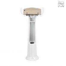 CUPC Bathroom 30 Inches 77cm Rectangle Ceramic Pedestal Sink With Backsplash thumbnail-5
