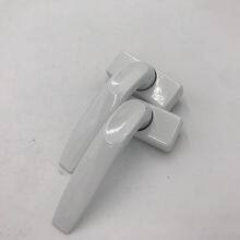 Square BEND Tubular Stainless Steel Brushed Door Handle on Square Rose With Escutcheon thumbnail-5