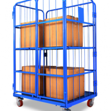Foldable Metal Steel Roll Container Cage Trolley thumbnail-5