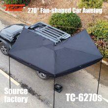 Car Side 270° Awning Rotating Sky Curtain Canopy Car Mounted Aluminum Alloy Oxford Cloth Camping Rainproof Sunshade thumbnail-2