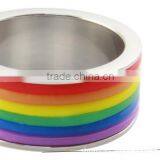 Cheap Wholesale Stainless Steel Rainbow Ring thumbnail-2