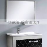 Luxury wholeasle bath wooden and stainless steel shower room mirror cabinet