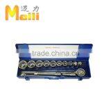 3/4" DR 15pcs Metal Case Socket Wrench Set 6PT