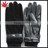 Top Trendy Leather Gloves for Men With Pigsuede on the Back thumbnail-3