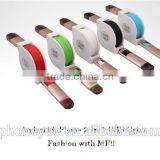 2 in 1 Long Custom Retractable Micro Usb Cable Reel for Iphone and for Android thumbnail-3