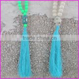 NE2136 Chunky Beads tassel necklace,DIY beads tassel necklace