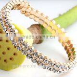 Shiny Bilayer Full Crystal Bangle 18K Rose Gold Plated Rhinestone Jewelry Bracelet thumbnail-5