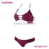 High Waist Strapless Beachwear Fabric thumbnail-2