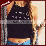 Women's New Fashion Letter Boutique Design Girls Sexy Crop Top/ thumbnail-1