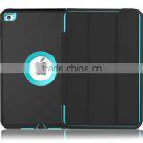 For IPad Air 2 Military Defender Shockproof PU Flip Case With Removable Kickstand thumbnail-3