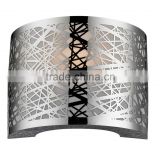 Metal chrome cyber wall lamp for living room and hotel
