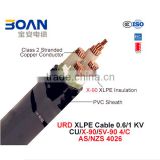 Cu XLPE PVC Urd LV Power Cable 0.6/1 Kv 4/C AS/NZS 4026
