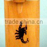 Cedar Wood Smiley Face Dug Out Pipe thumbnail-4