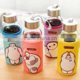 2016 top quality the hot lovely glass water bottle Can be customized