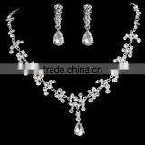 2016 Fashion Alloy Silver Plated Rhinestone Tiara Crown,Necklace,Earring Bridal Wedding Jewelry Set thumbnail-2