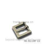 Tiny Ladies' 15mm Quadrate Quadratus Burnish Silver Plated Pin Strap Buckle thumbnail-1