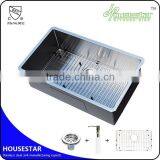 Newest Product Housestar Sink Laundry Washing Machine3 Cheap Full Handmade Stainless Steel Single Big Bowl Kitchen Sink 3219-3 thumbnail-1