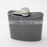 black and white new water transfer hip flask