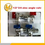 1/2"*3/4" zinc angle valve made in china yuhuan manufacturer