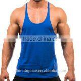 100% Polyester Quick Dry Dri Fit Mens Stringer Tank Top Custom Design Factory Price thumbnail-1