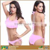 Women's Sexy Halter Ruffles Top Strings Bottom Bikini Sets Swimsuits thumbnail-3